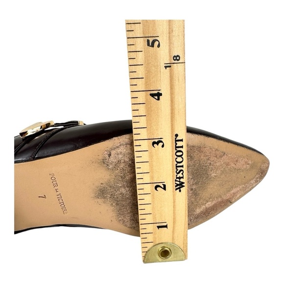 Pour La Victoire monk strap pointed toe flats court shoes in Burgundy Size 7 - Picture 10 of 11